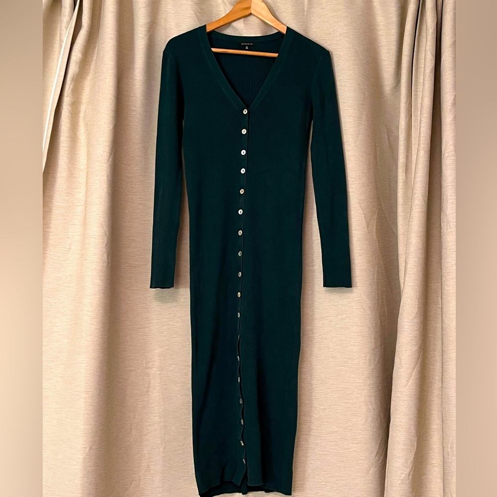 Long sleeve button down dress
